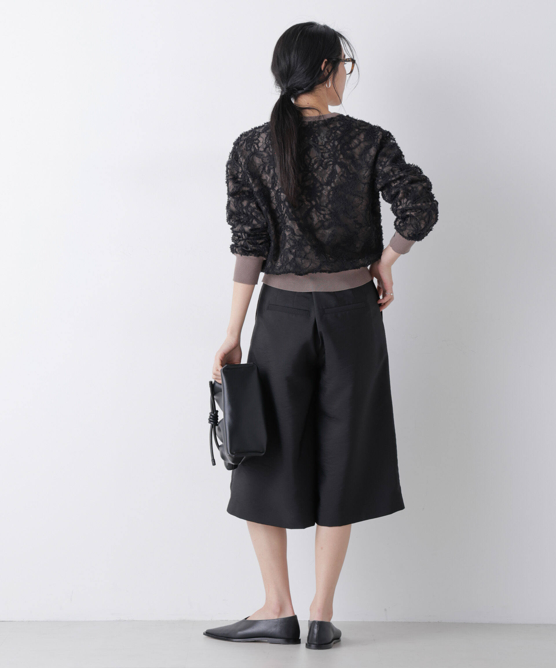 nano･universe「エアリーツイルボリュームキュロットパンツ」|チノ|