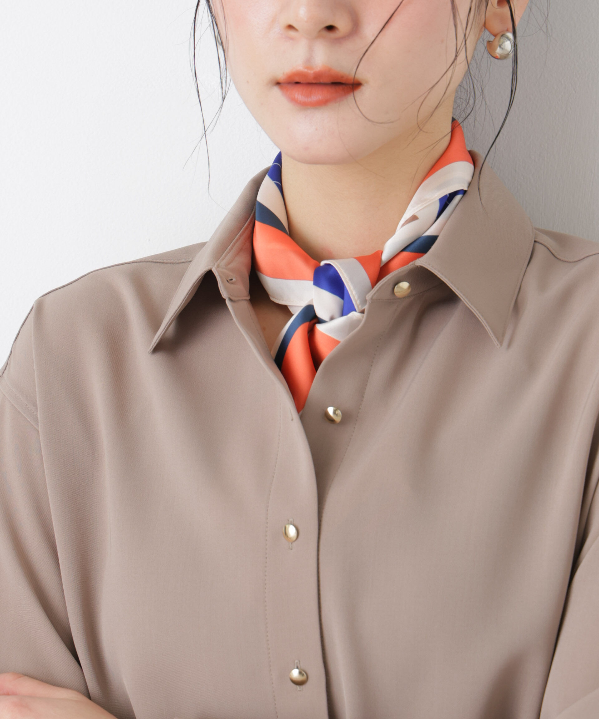 nano･universe「幾何柄スカーフ」|マフラー|パターン1