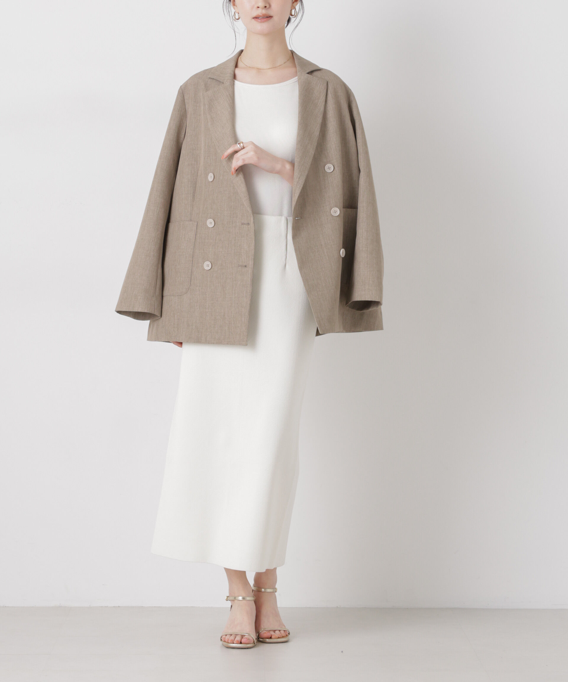 nano･universe「洗濯機洗可ストレートラインニットスカート(セットアップ可)」|スカート|