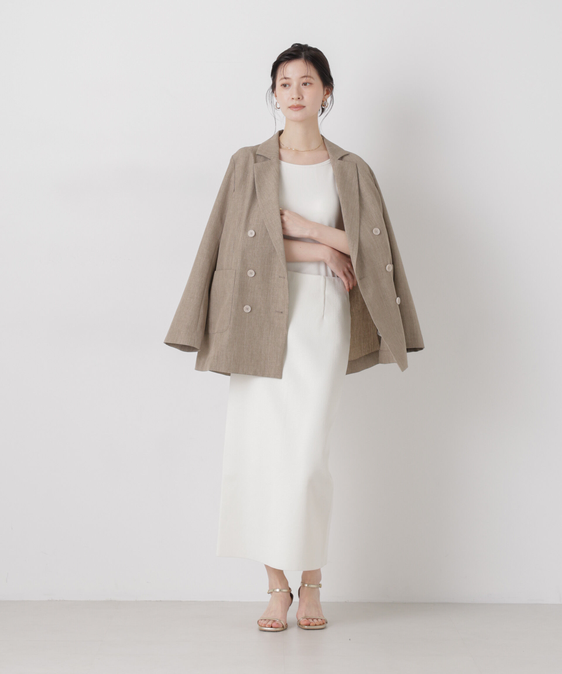 nano･universe「洗濯機洗可ストレートラインニットスカート(セットアップ可)」|スカート|