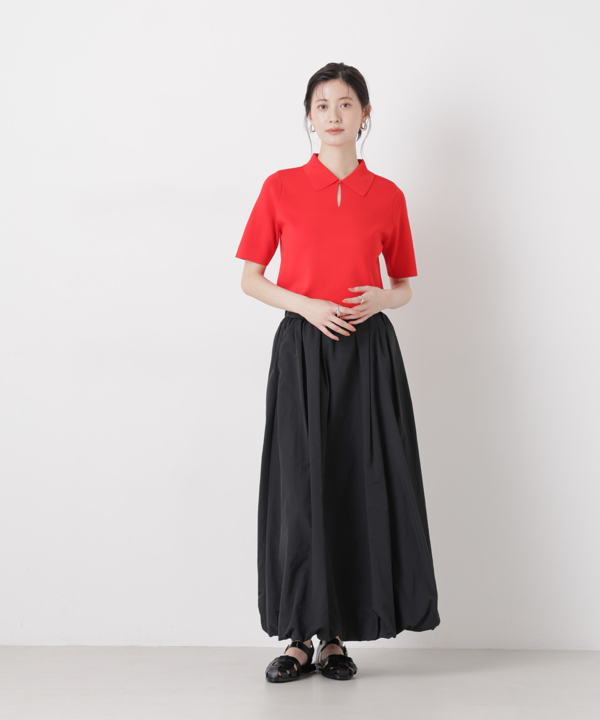 nano･universe「ナイロンタッサーバルーンスカート」|スカート|