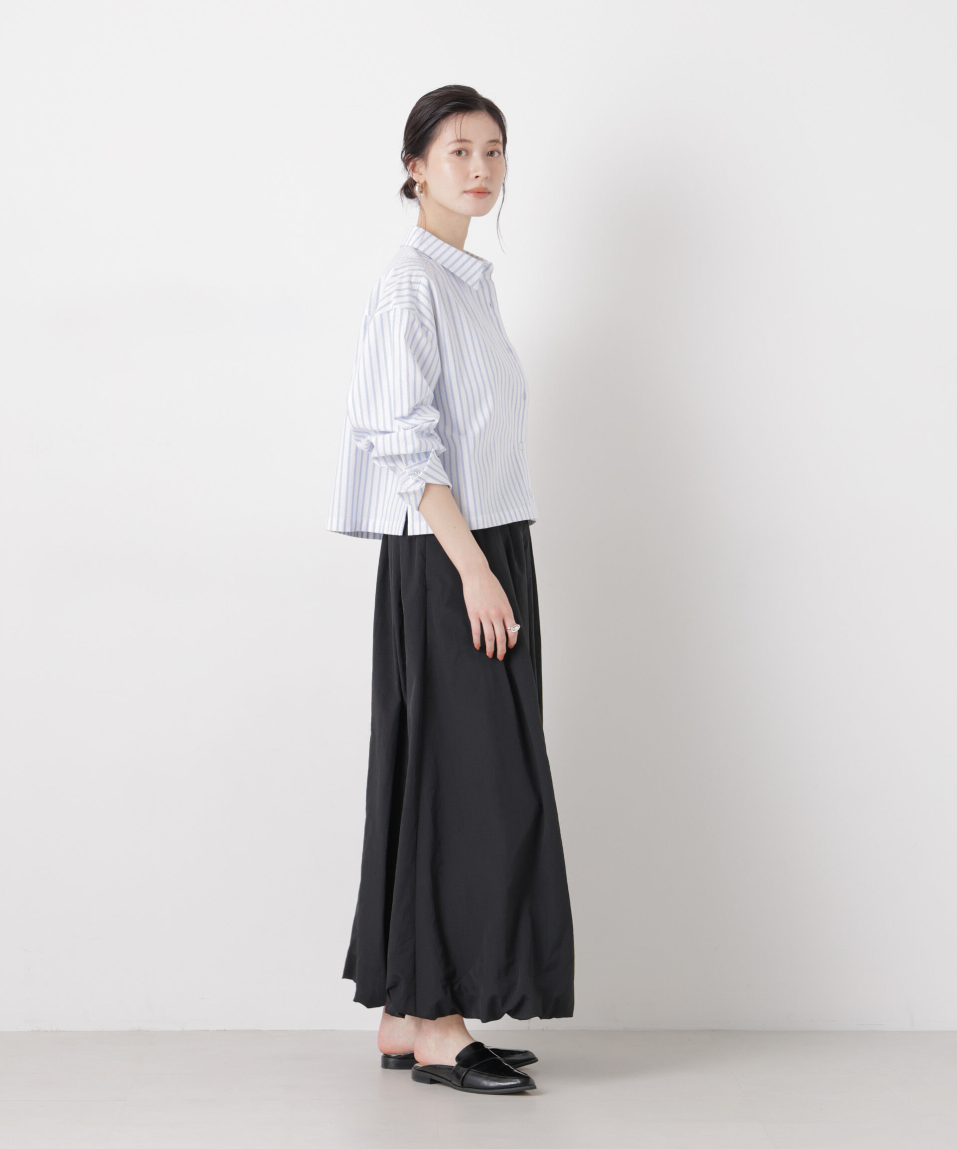 nano･universe「ナイロンタッサーバルーンスカート」|スカート|