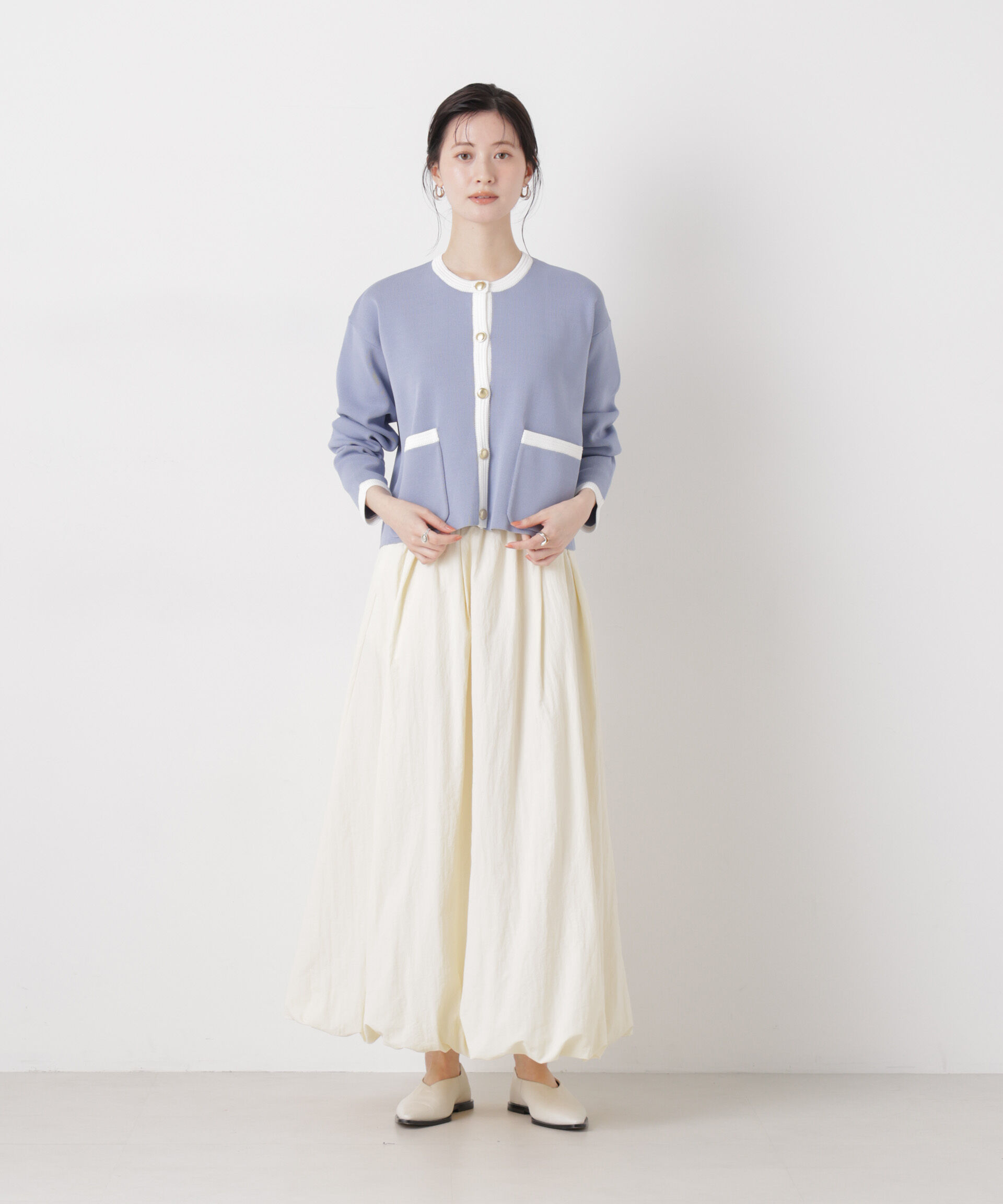 nano･universe「ナイロンタッサーバルーンスカート」|スカート|