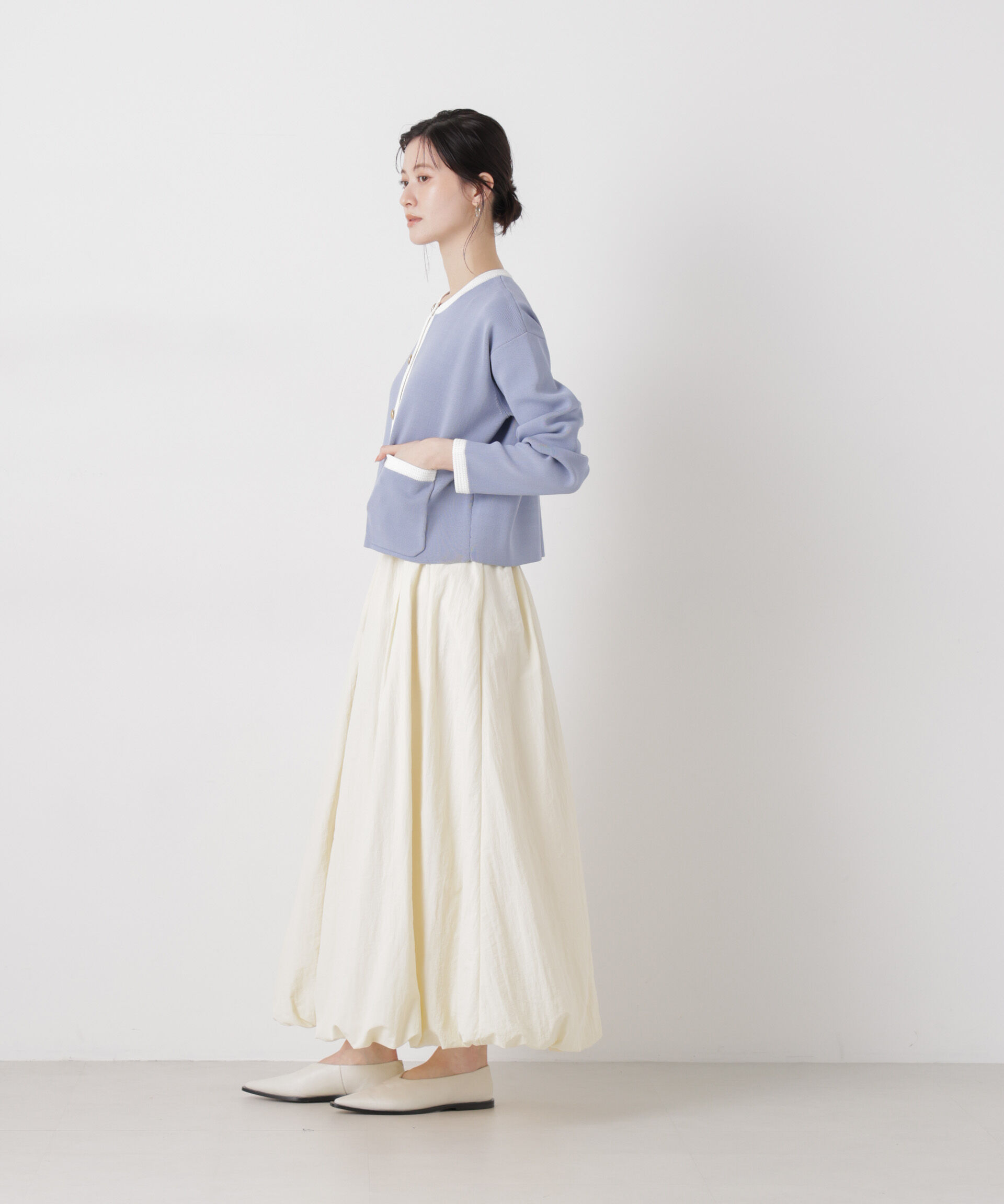 nano･universe「ナイロンタッサーバルーンスカート」|スカート|