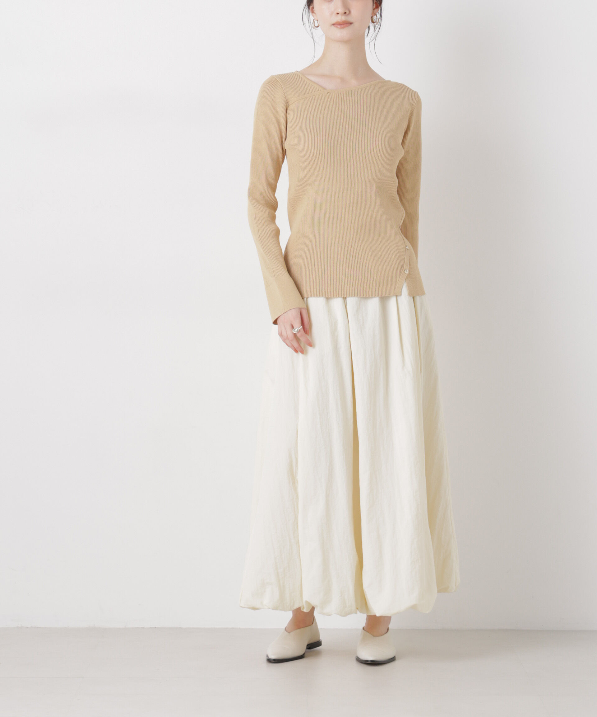 nano･universe「ナイロンタッサーバルーンスカート」|スカート|