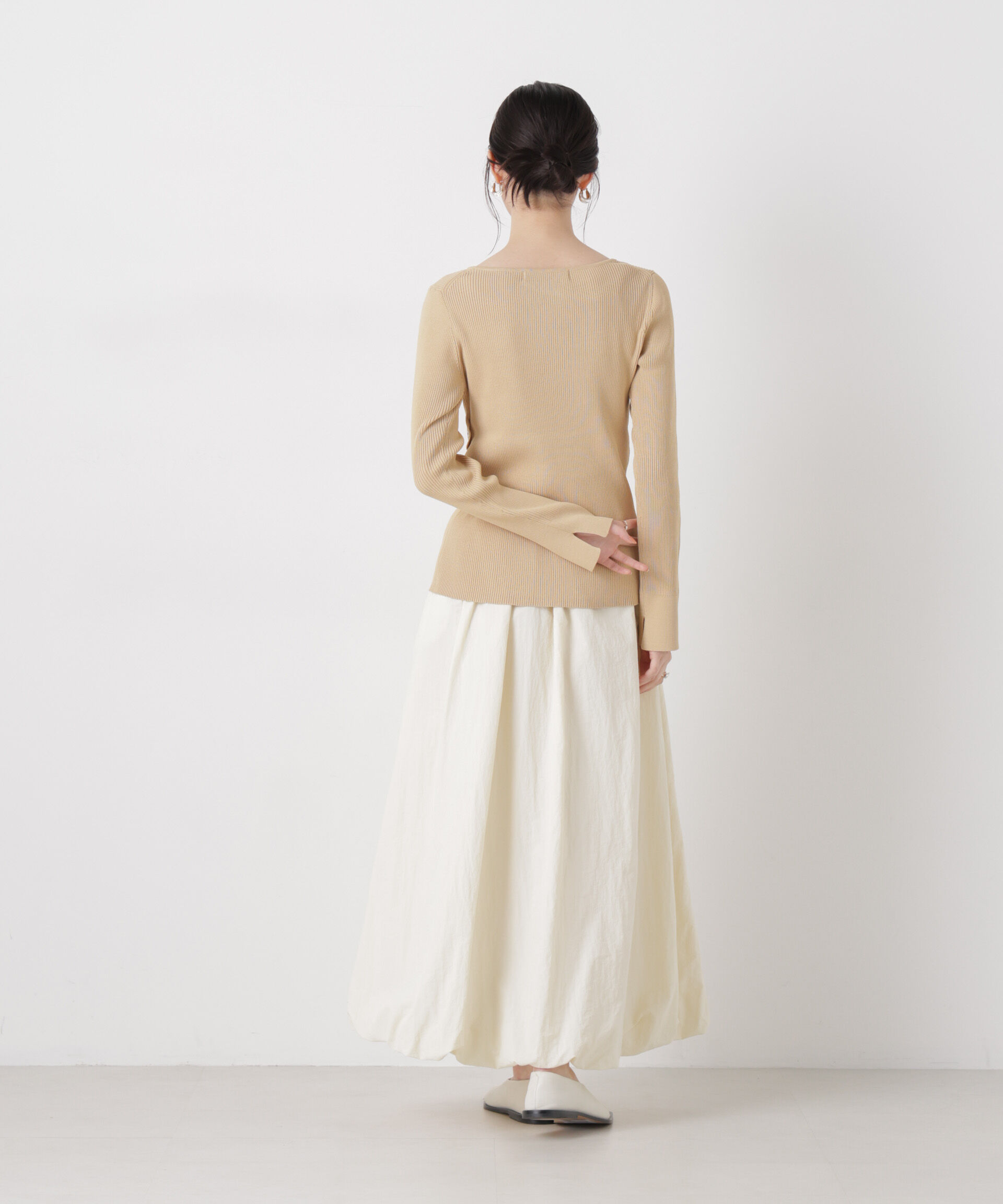 nano･universe「ナイロンタッサーバルーンスカート」|スカート|