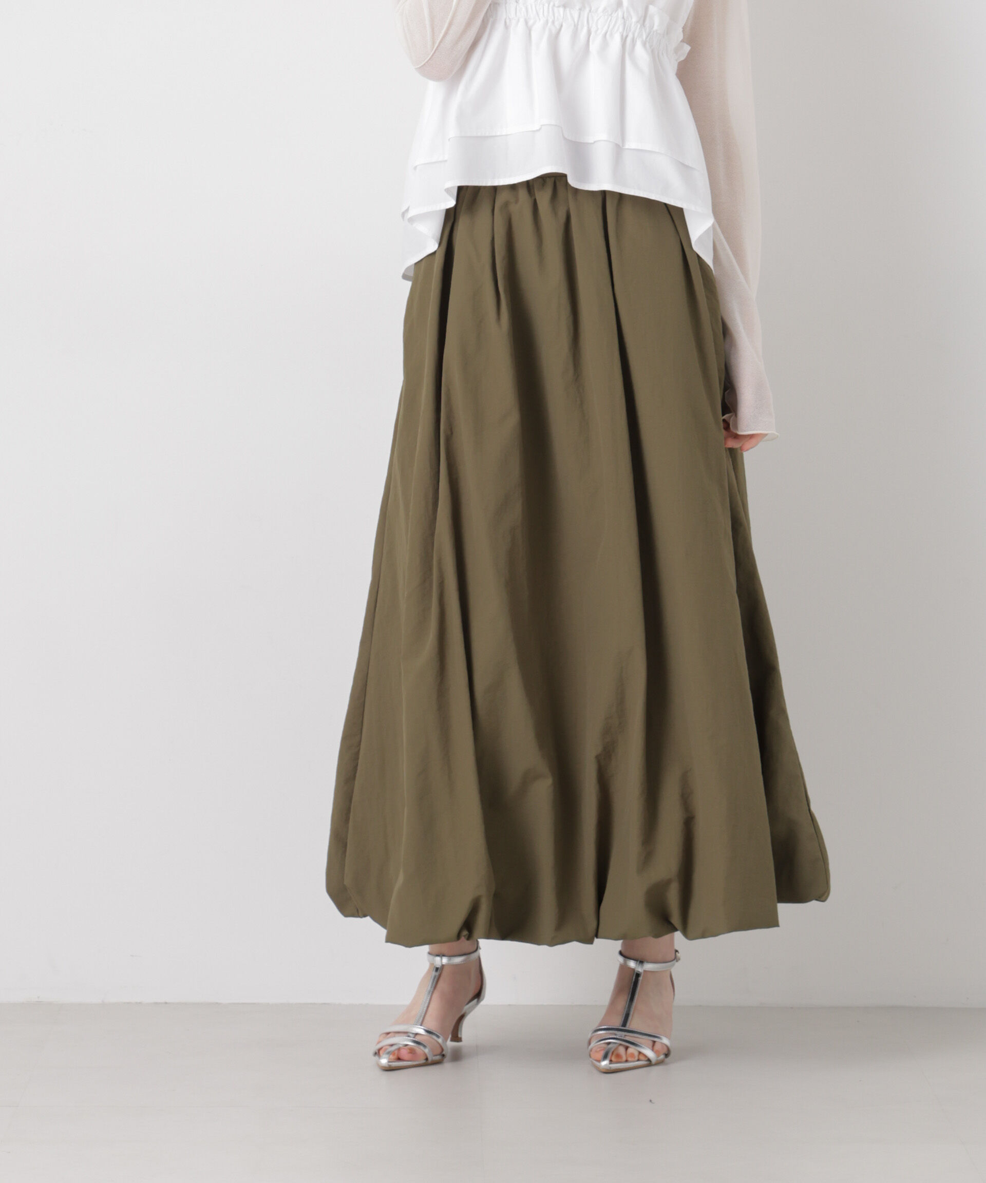 nano･universe「ナイロンタッサーバルーンスカート」|スカート|