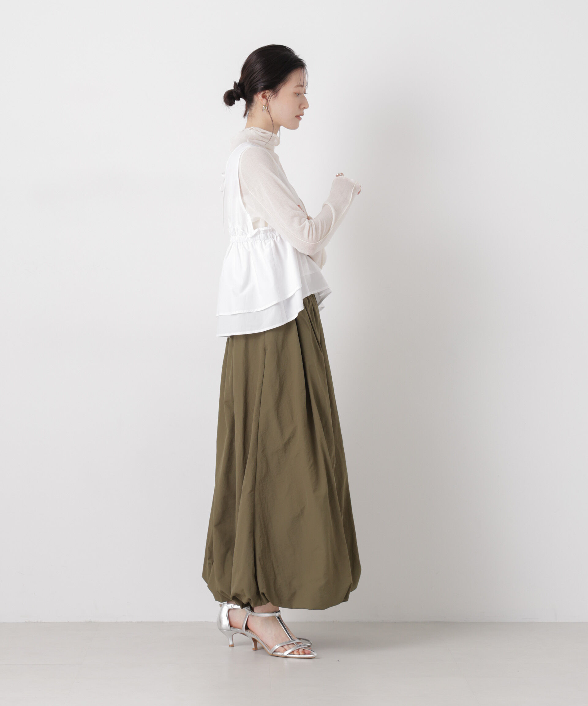 nano･universe「ナイロンタッサーバルーンスカート」|スカート|