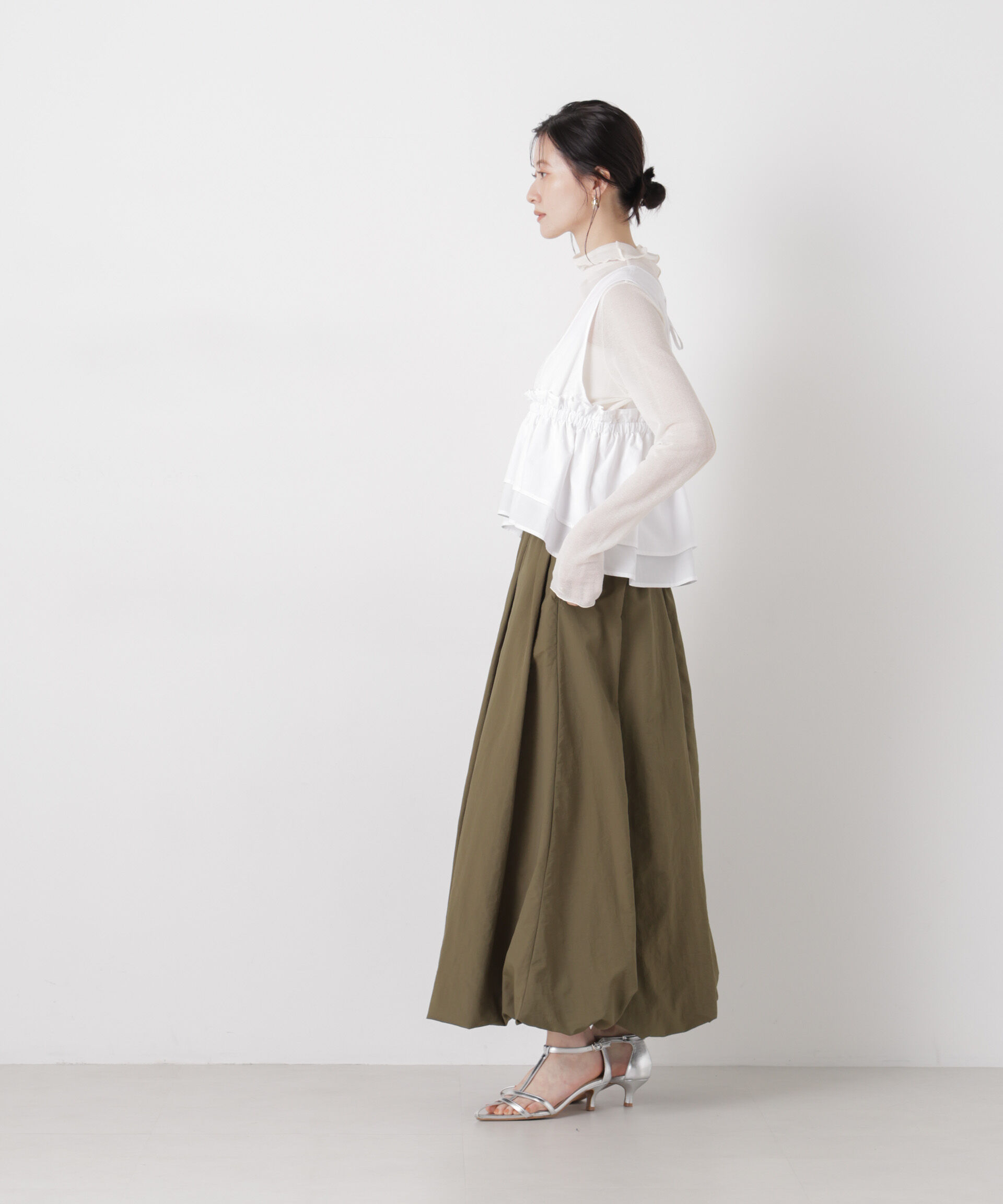 nano･universe「ナイロンタッサーバルーンスカート」|スカート|