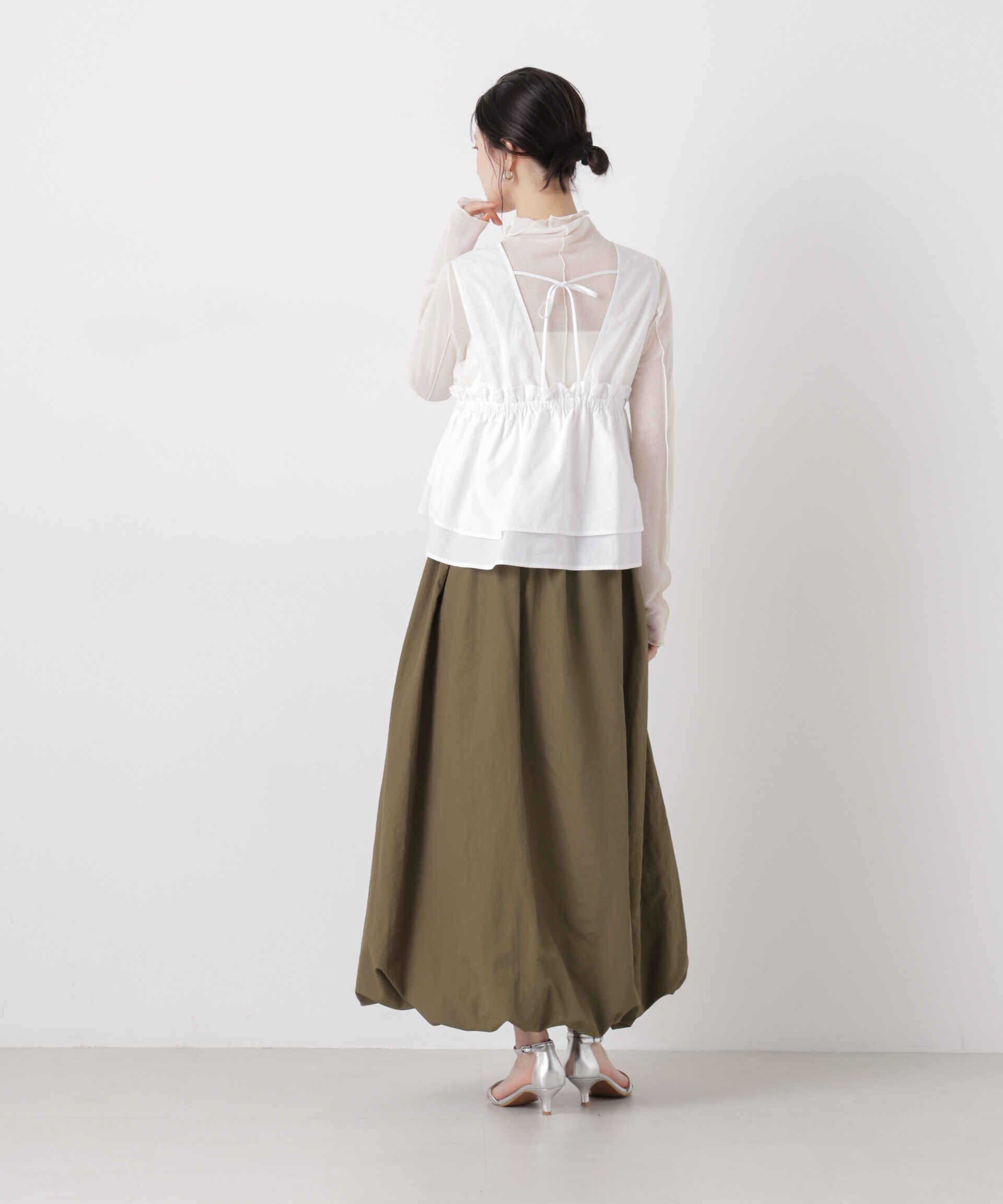 nano･universe「ナイロンタッサーバルーンスカート」|スカート|