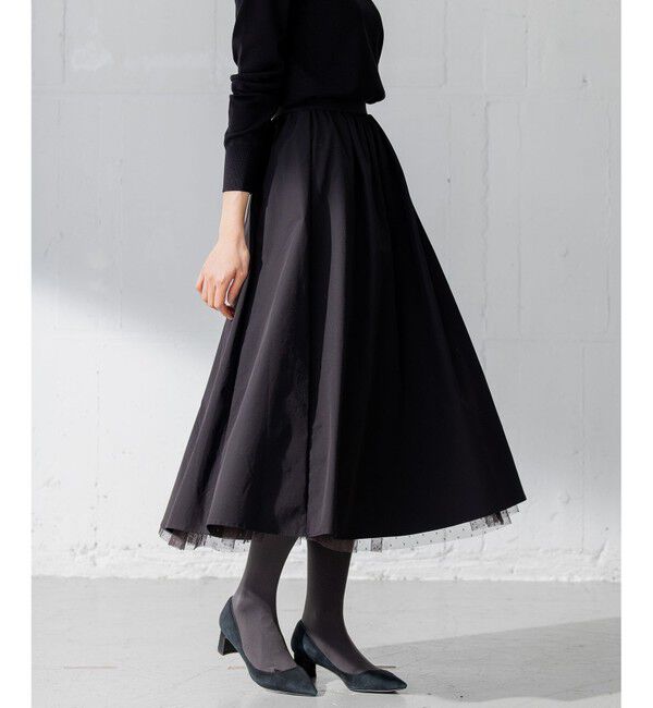 組曲「【人気商品追加分入荷！2WAY】ドットチュールリバーシブル スカート」|スカート|