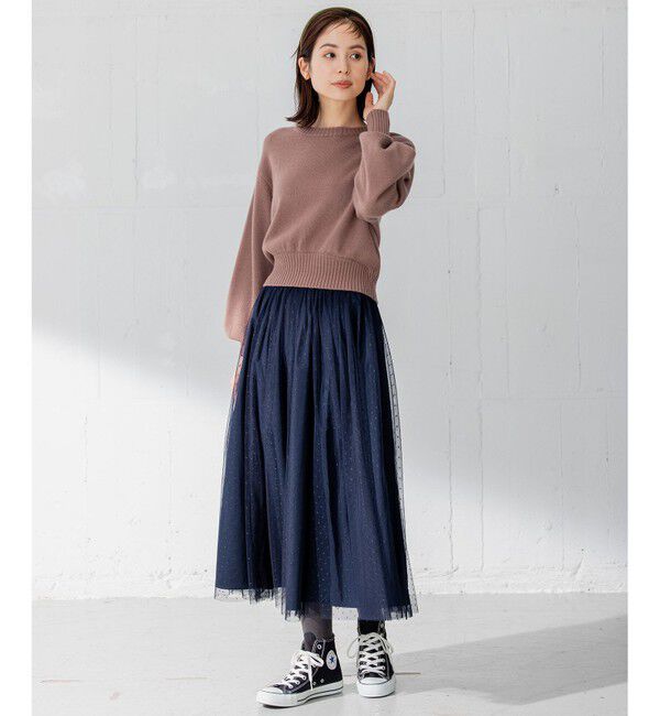 組曲「【人気商品追加分入荷！2WAY】ドットチュールリバーシブル スカート」|スカート|