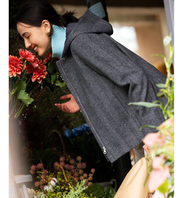 組曲「【2WAY】ウールモッサ ショートコート」|ミリタリー・モッズコート|モノトーン系8