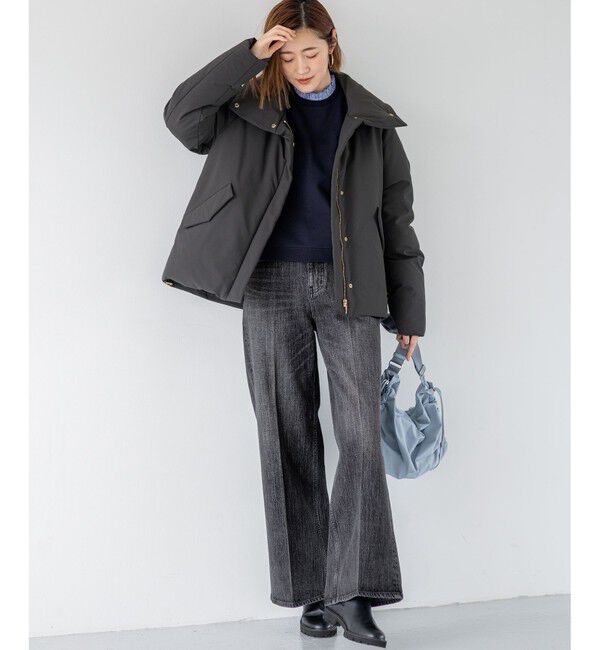 23区「【FUDGE掲載/滝沢眞規子さん着用/RED CARD TOKYO&times;23区】 センタープレス デニム ワイド パンツ」|デニム|