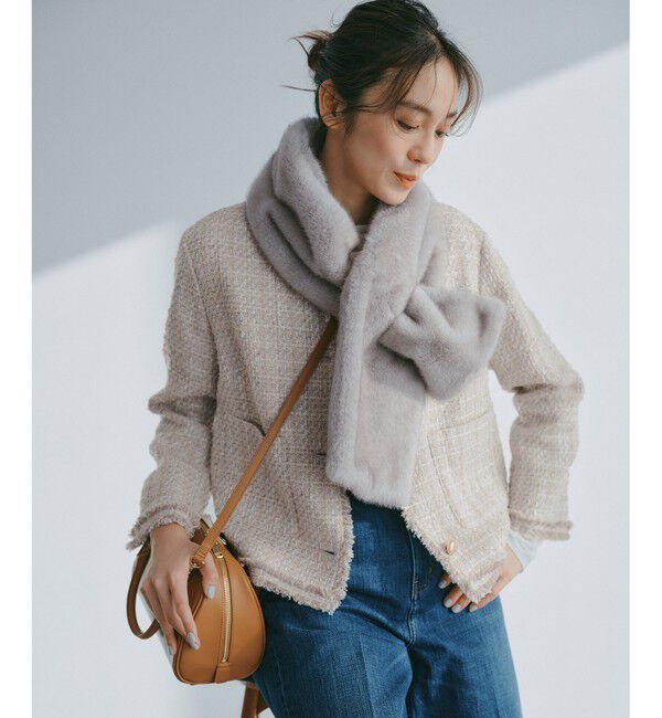 23区「【FUDGE掲載/滝沢眞規子さん着用/RED CARD TOKYO&times;23区】 センタープレス デニム ワイド パンツ」|デニム|