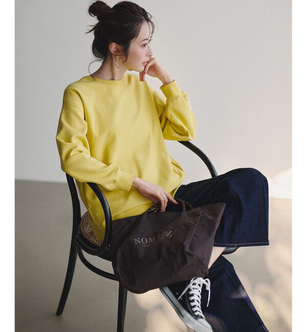 23区「【FUDGE掲載/滝沢眞規子さん着用/RED CARD TOKYO&times;23区】 センタープレス デニム ワイド パンツ」|デニム|