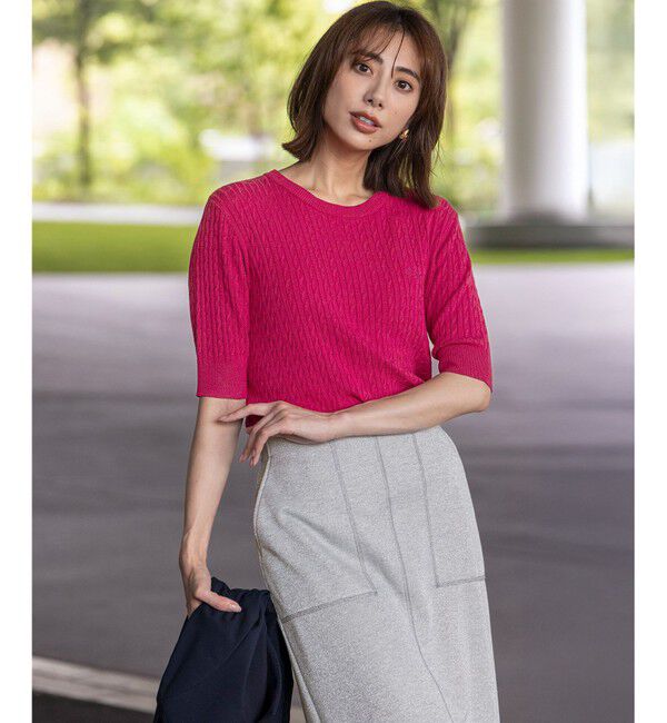 ANY SIS「ケーブルニット プルオーバー」|ニット・セーター|