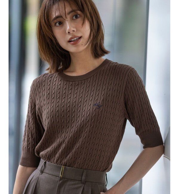 ANY SIS「ケーブルニット プルオーバー」|ニット・セーター|