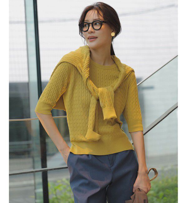 ANY SIS「ケーブルニット プルオーバー」|ニット・セーター|