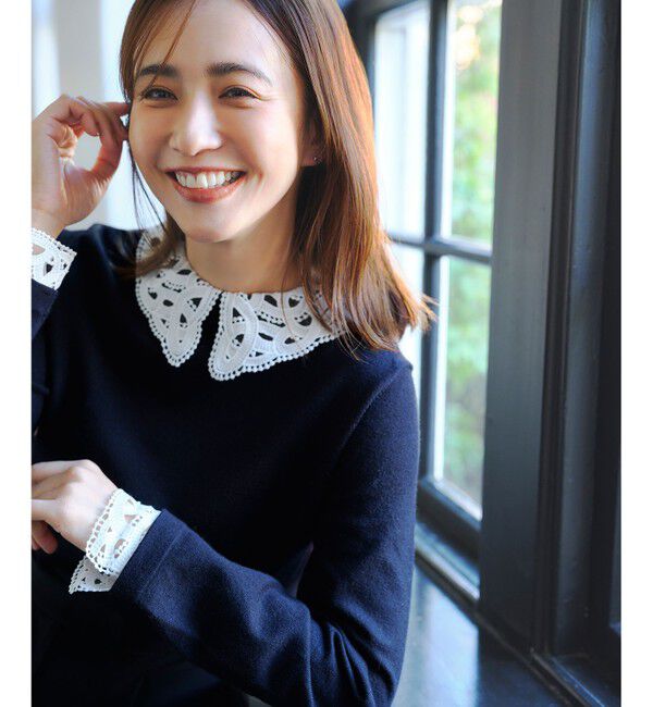 ANY SIS「レース襟 ニット」|ニット・セーター|