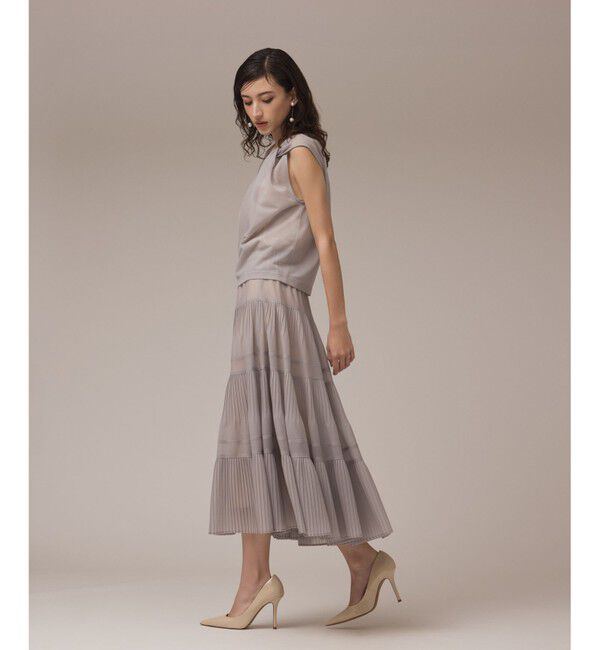 GRACE CONTINENTAL「オーガンドレープトップ」|シャツ・ブラウス|