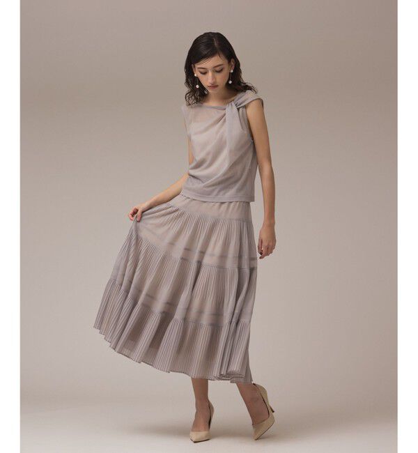 GRACE CONTINENTAL「オーガンドレープトップ」|シャツ・ブラウス|