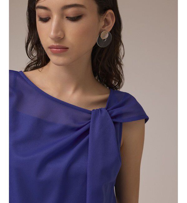 GRACE CONTINENTAL「オーガンドレープトップ」|シャツ・ブラウス|