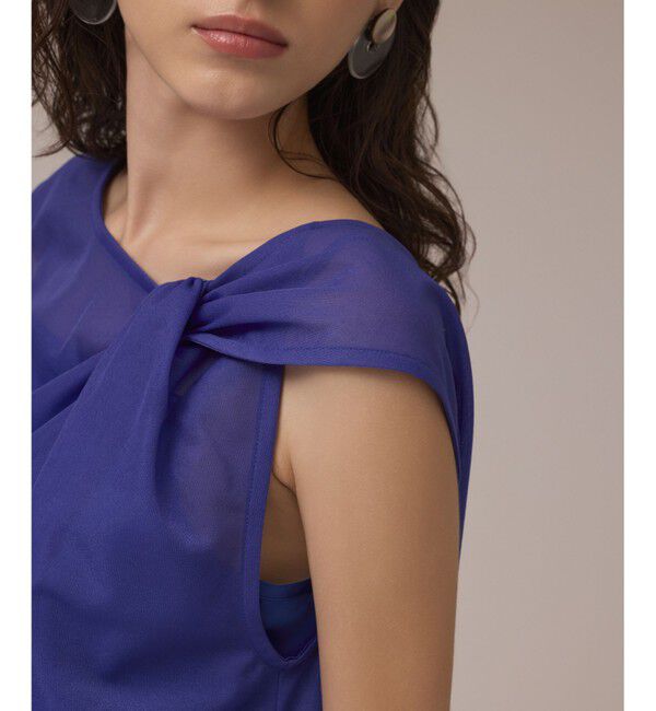 GRACE CONTINENTAL「オーガンドレープトップ」|シャツ・ブラウス|