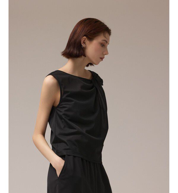 GRACE CONTINENTAL「オーガンドレープトップ」|シャツ・ブラウス|