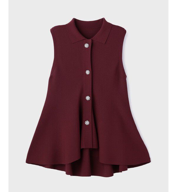 GRACE CONTINENTAL「ビジューニットベスト」|ベスト・ジレ|