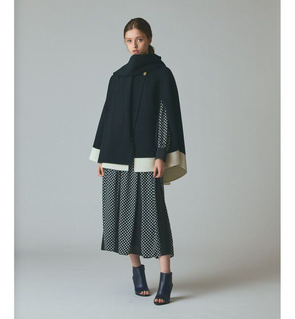 Grace Class「ストール付リバーケープ」|その他|ブラック