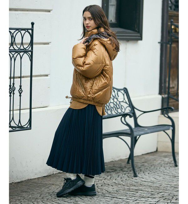 LACOSTE「オーバーサイズ撥水ナイロンダウンジャケット / フード取り外し可<br>」|ダウン|