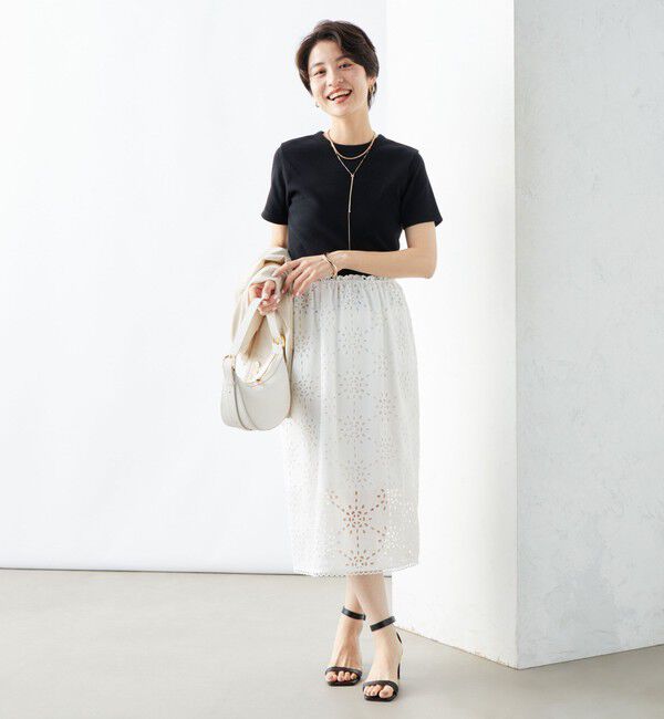 NOLLEY'S「《セットアップ対応》Brocheレース ギャザータイトスカート」|タイト|