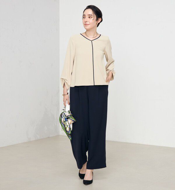 NOLLEY'S「《セットアップ対応》ウォッシャブルダブルクロスワイドパンツ」|その他|