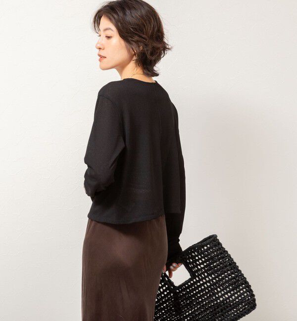 NOLLEY'S「《アンサンブル対応》シアーワッフル2WAYカーディガン」|カーディガン|