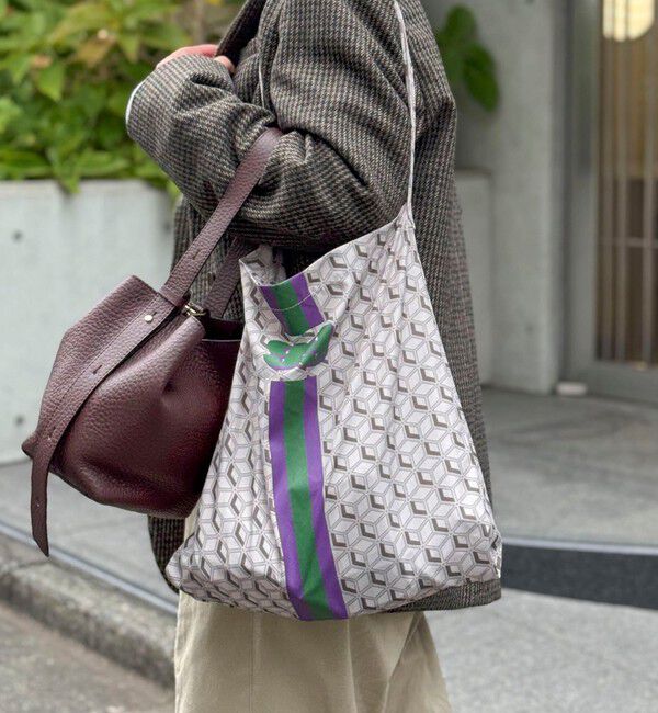 grace grace「【grace grace/グラスグラス】アイビーモノグラムサブバッグ M」|ショルダー・メッセンジャー|パープル系3