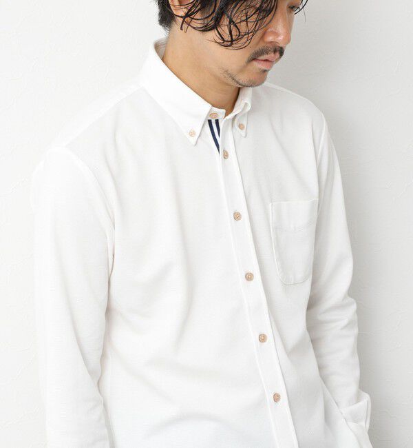 NOLLEY'S goodman「《ビジカジ対応》【ALBINI】吸水速乾テープBD 25AW」|シャツ・ブラウス|ホワイト