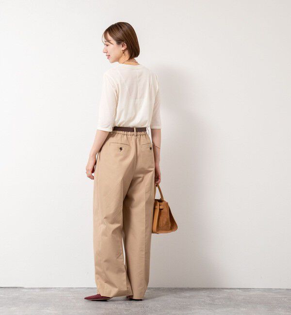 NOLLEY'S「綿ナイロンシアー6分袖プルオーバーカットソー」|Tシャツ・カットソー|