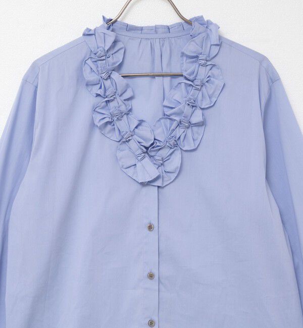 NOLLEY'S「Vネックタックギャザーパーツブラウス」|シャツ・ブラウス|