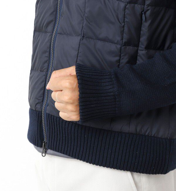NOLLEY'S goodman「【TAION/タイオン】別注HI NECK DOWN JKT WITH SLEEVE KNIT 25AW」|ブルゾン・スタジャン|