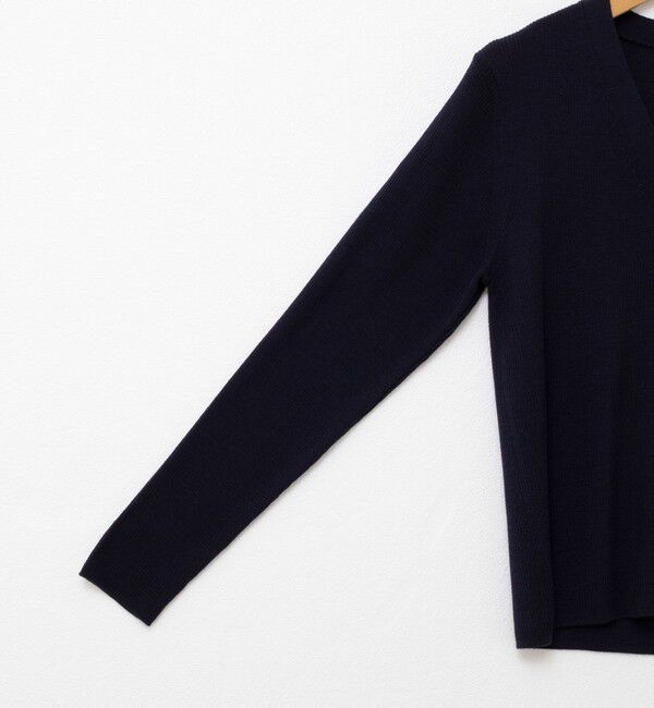 NOLLEY'S「《手洗い可能》16GマレーリブVネックカーディガン」|カーディガン|