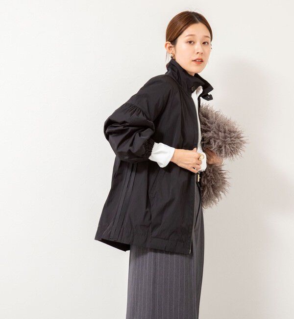 NOLLEY'S「【MARILYN MOON/マリリーンムーン】volume sleeve taffeta mid blouson」|ブルゾン・スタジャン|