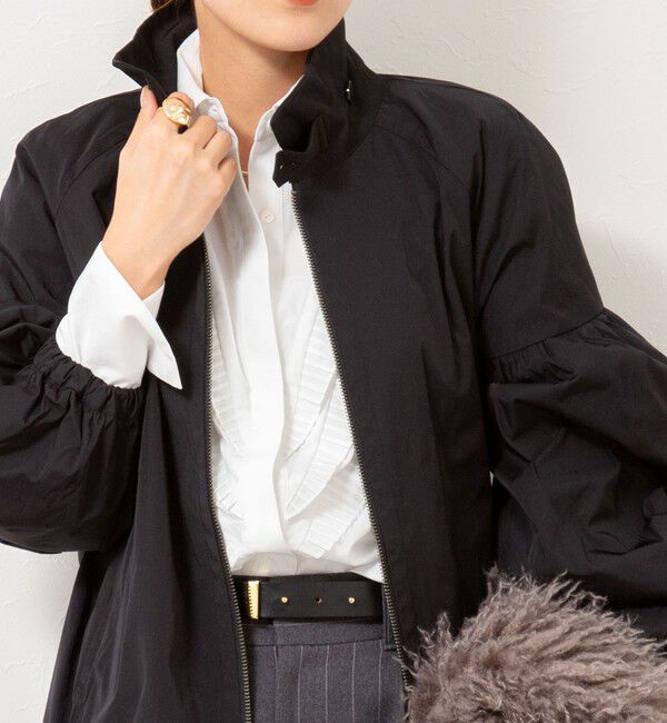 NOLLEY'S「【MARILYN MOON/マリリーンムーン】volume sleeve taffeta mid blouson」|ブルゾン・スタジャン|