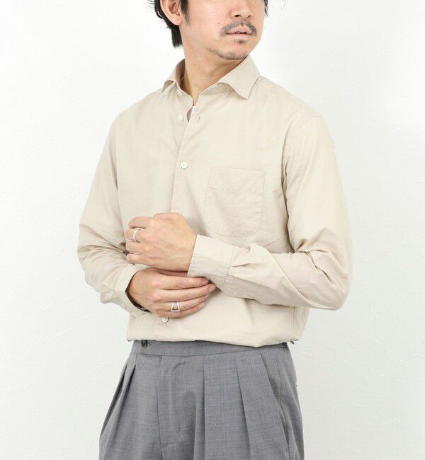 NOLLEY'S goodman「《ビジカジ対応》カッタウェイシャツ 26SS」|シャツ・ブラウス|ベージュ