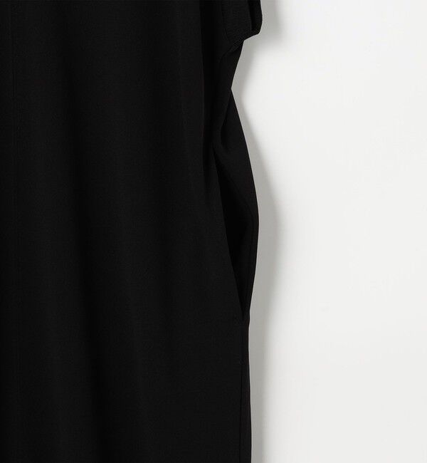 Rie Miller「ウォッシャブル袖口リブマキシ丈ワンピースジョーゼットダンボール」|ワンピース|