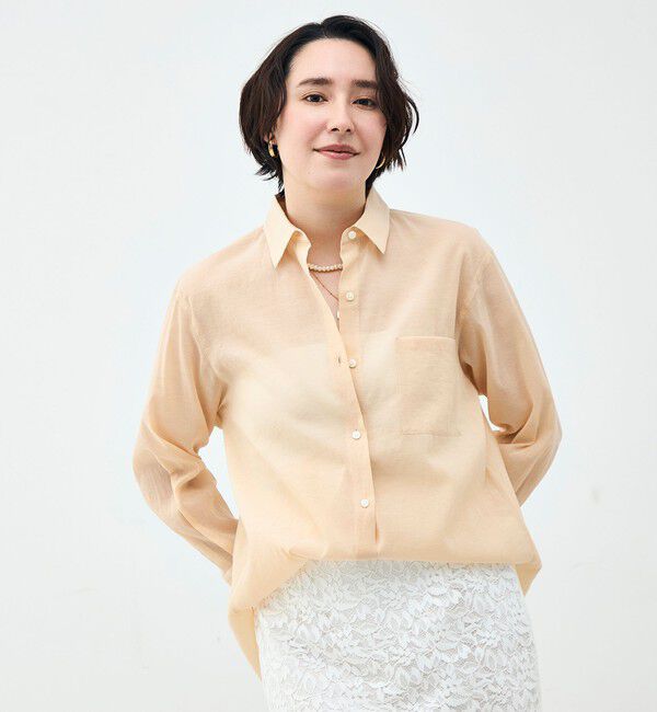 NOLLEY'S sophi「ウォッシャブルシアーオーガンジー2WAYシャツ」|シャツ・ブラウス|