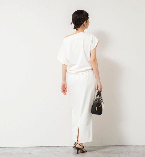 NOLLEY'S sophi「《セットアップ対応》ウォッシャブルマルチファンクションボートネックプルオーバー」|Tシャツ・カットソー|