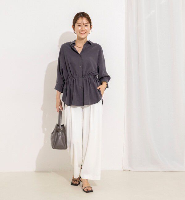 NOLLEY'S「《セットアップ対応》ウォッシャブルサンドウォッシュシャツ」|シャツ・ブラウス|