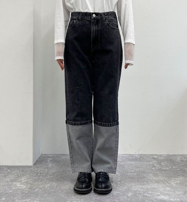 fredy emue「ロングロールアップデニムパンツ」|デニム|