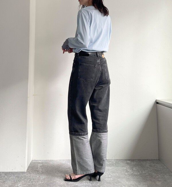 fredy emue「ロングロールアップデニムパンツ」|デニム|